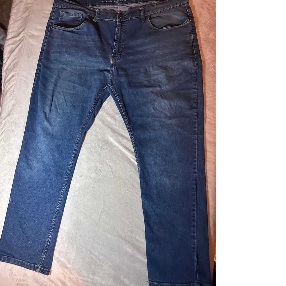 Beverly Hills Polo Club Mens Straight Leg Jeans Blue 44x30 Medium Wash Denim